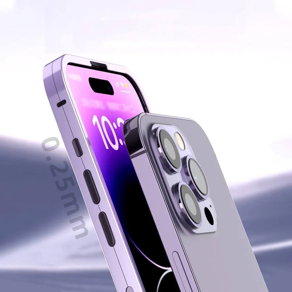 For iPhone Titanium Alloy Double-sided Glass All-inclusive Phone Case-3