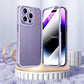 For iPhone Titanium Alloy Double-sided Glass All-inclusive Phone Case