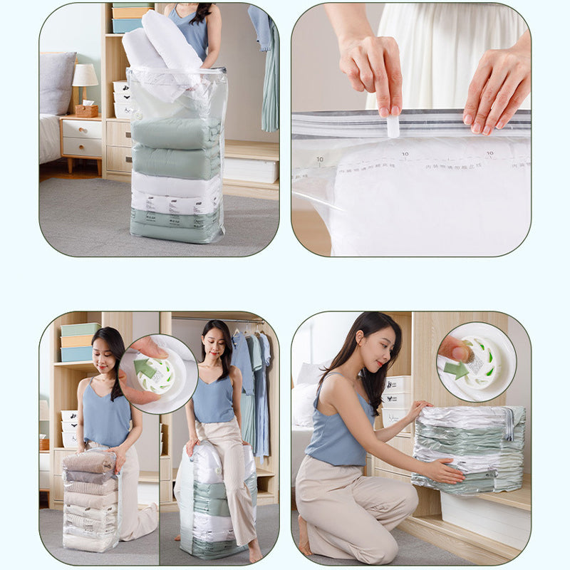 5PCS Reusable Vacuum-Free Compression Storage Bags-7