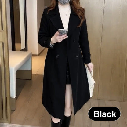 🎅Christmas Pre-sale🎁Elegant Women's Plush-Lined Trench Coat